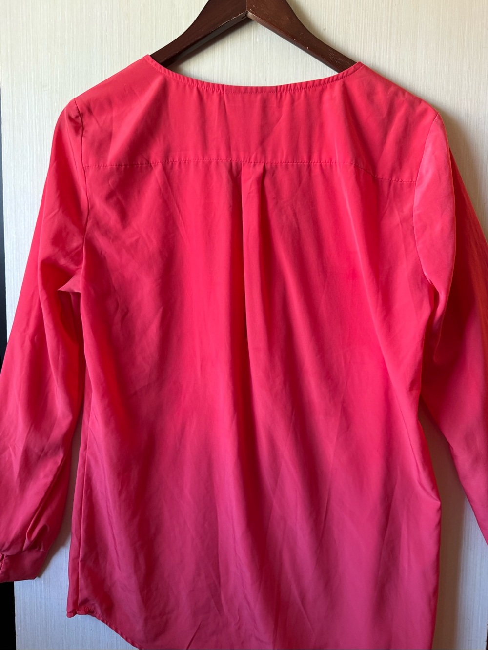 Style & Co. Women's Pink Split-Neck Long-Sleeve Blouse - Picture 5 of 5